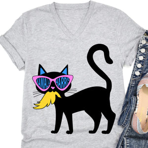 Kamala Harris Cat Eating Trump Hair Shirt | Kamala Harris 2024 Shirt | Democrat Shirt Bright T1584 - KH2