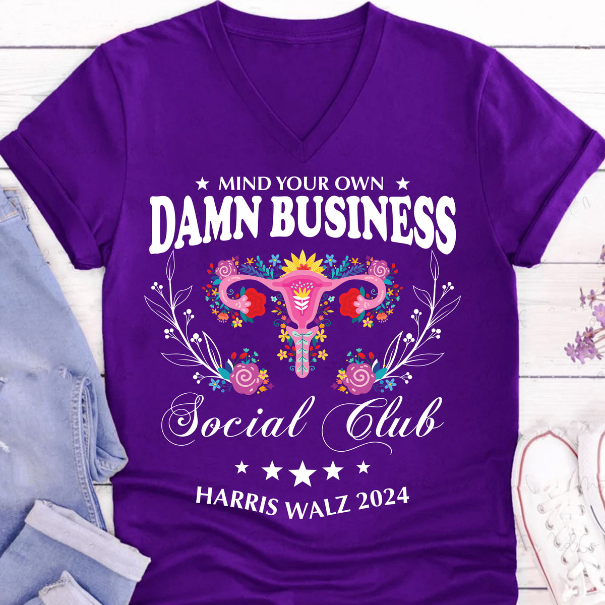 Mind Your Own Damn Business Shirt | Kamala Harris 2024 Shirt | Democrat Shirt Dark T1586 - KH2