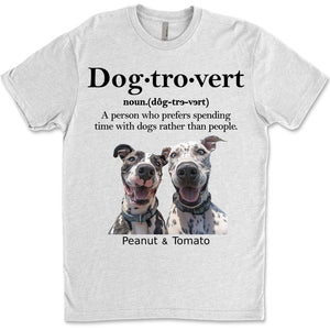 Dogtrovert Shirt, Live Preview Upload Photo Dog Shirt, Personalized Custom Dog Lovers Shirt Bright T1606