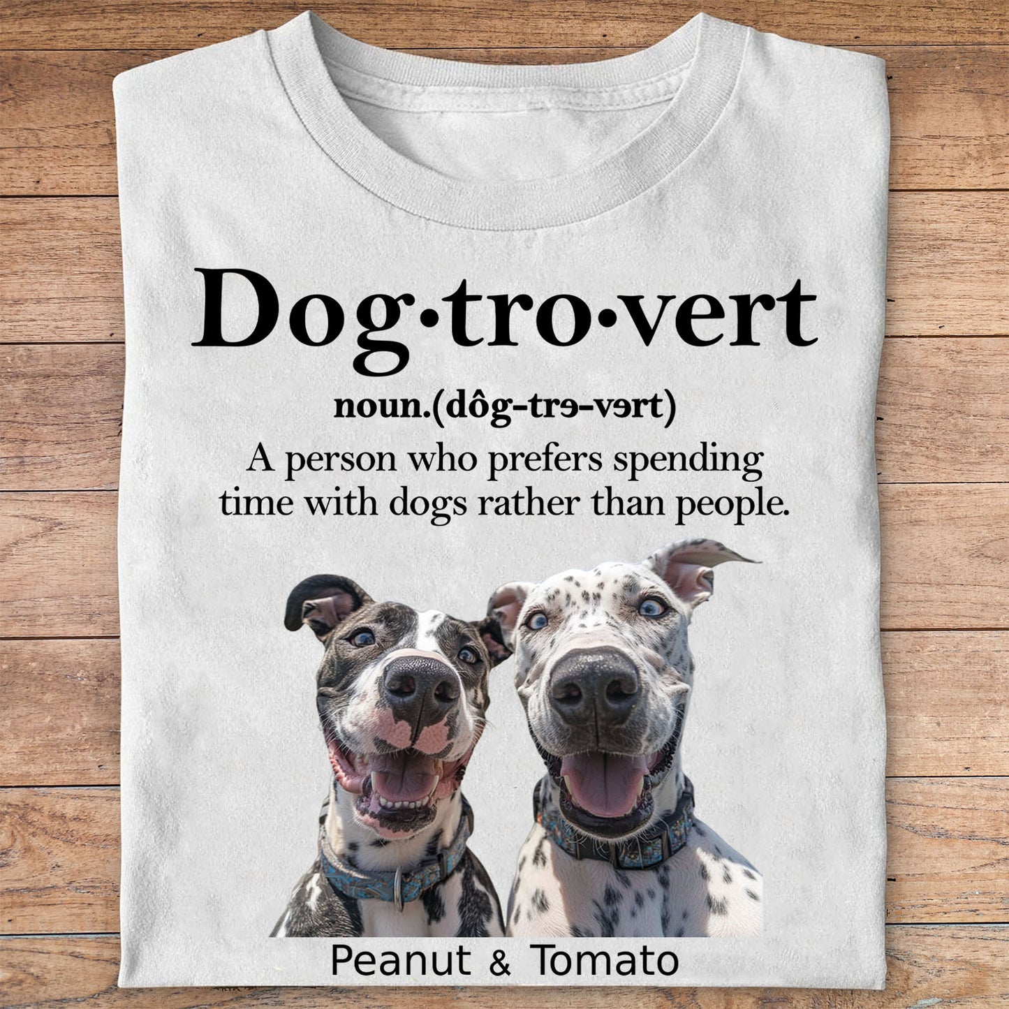 Dogtrovert Shirt, Live Preview Upload Photo Dog Shirt, Personalized Custom Dog Lovers Shirt Bright T1606