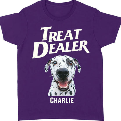 Treat Dealer Shirt, Dog Lovers Shirt, Personalized Custom Photo Dog Cat Shirt T1607