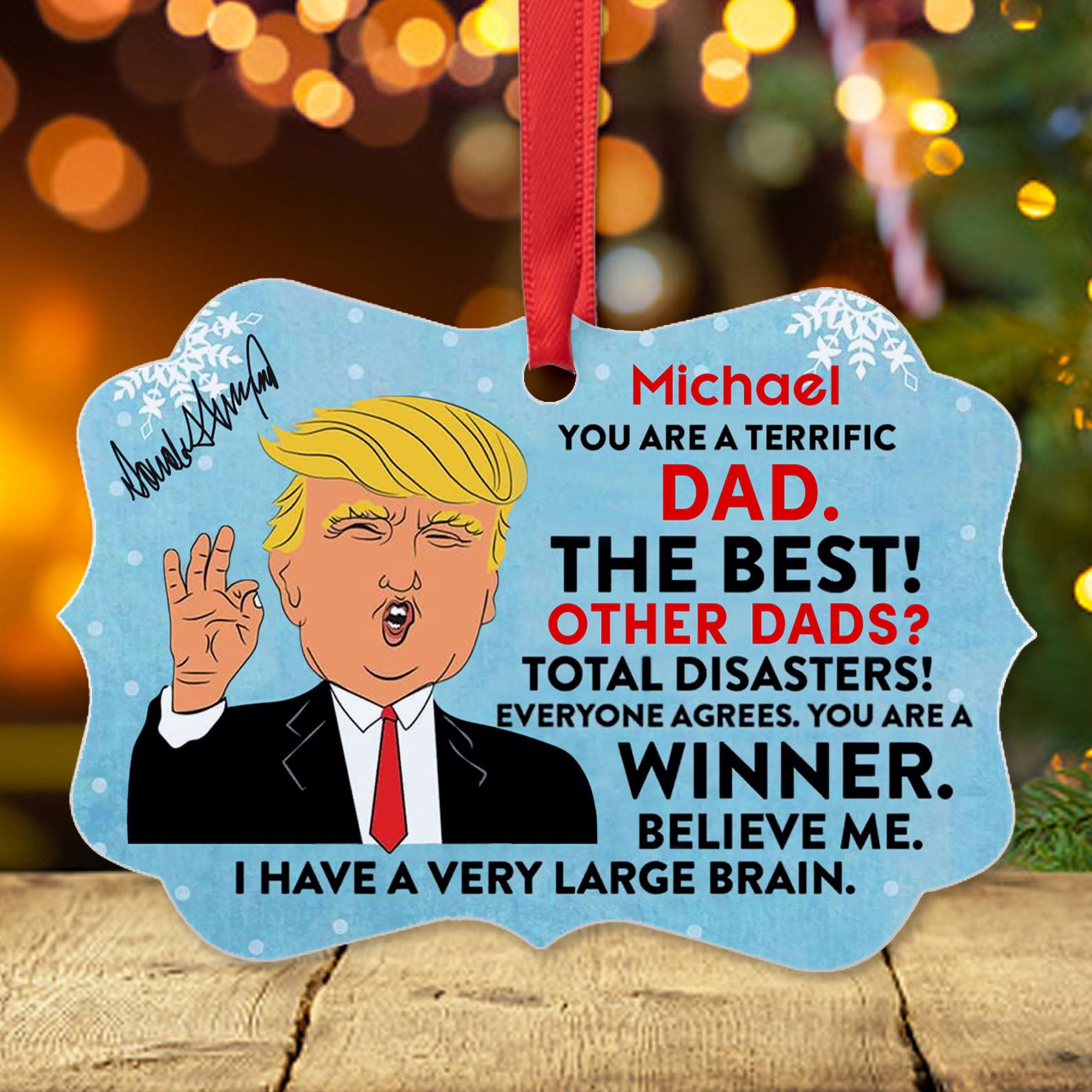 Trump 2024 Christmas Ornament, Trump Ornaments, Gift For Trump Support
