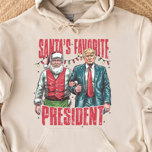 Santa's Favorite President Shirt, Humorous Trump Christmas Sweatshirt, Republican Sweater C1614 - GOP