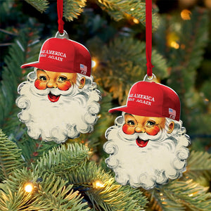 Santa Make America Great Again, Christmas Republican Acrylic Ornament,  Perfect for Car & Christmas Tree Decor C1616 - GOP