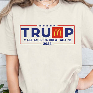 Trump Make America Great Again Sweatshirt, Trendy Trump McDonalds Sweatshirt, Trump Supporters 2024 Ugly Sweatshirt T1624 - GOP