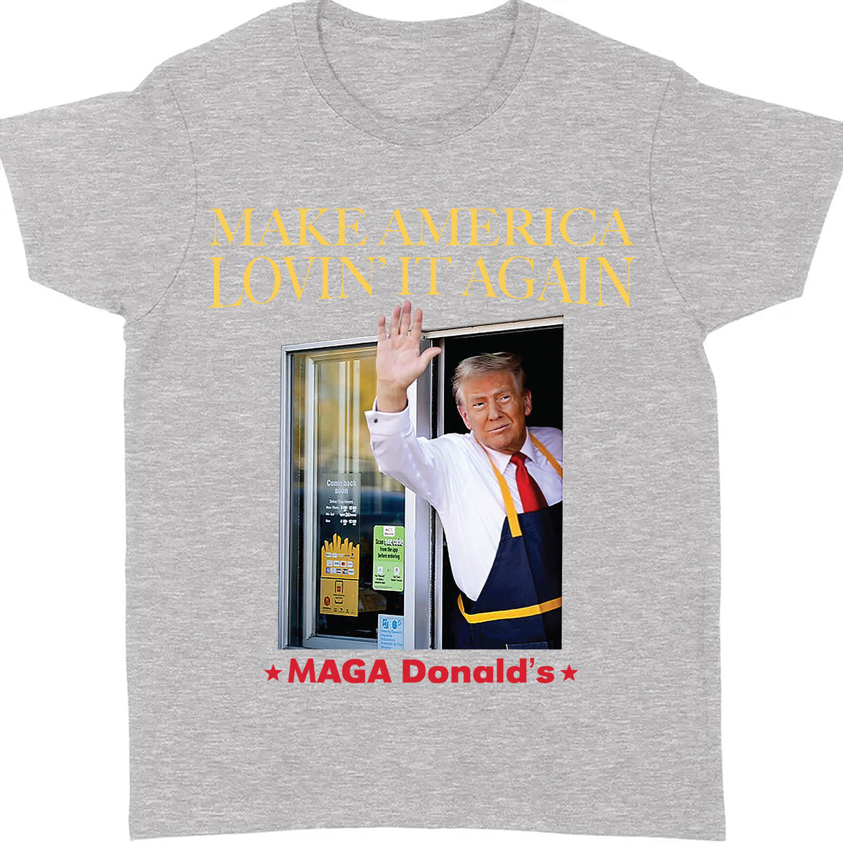 Trump McDonalds Shirt | Trendy MAGA Lovin' It Shirt | Republican Shirt | Trump Supporter Shirt Dark T1629 - GOP
