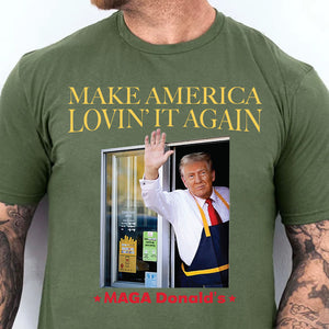 Trump McDonalds Shirt | Trendy MAGA Lovin' It Shirt | Republican Shirt | Trump Supporter Shirt Dark T1629 - GOP