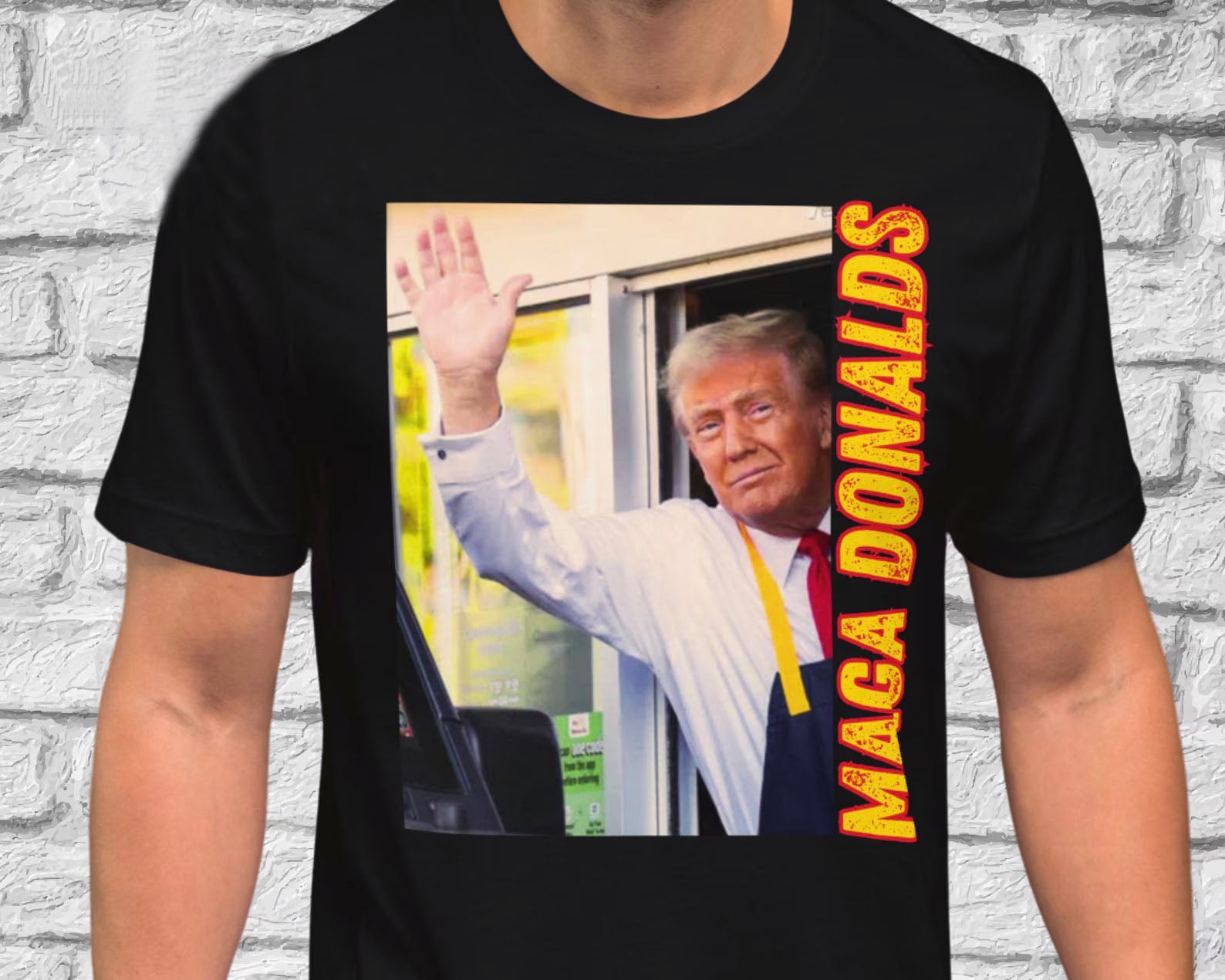 Trump McDonalds Shirt | Trendy MAGA Lovin' It Shirt | Republican Shirt | Trump Supporter Shirt Dark T1630 - GOP