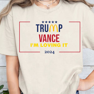 Trump Vance I'm Loving It Sweatshirt, Trendy Trump McDonalds Sweatshirt, Trump Supporters 2024 Ugly Sweatshirt T1632 - GOP