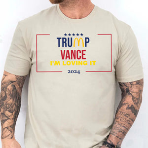 Trump Vance I'm Loving It Sweatshirt, Trendy Trump McDonalds Sweatshirt, Trump Supporters 2024 Ugly Sweatshirt T1632 - GOP