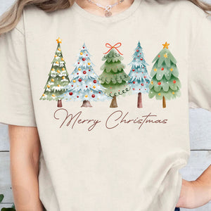 Merry Christmas Shirt, Vintage Xmas Holiday Sweater, Christmas Tree Sweatshirt T1639