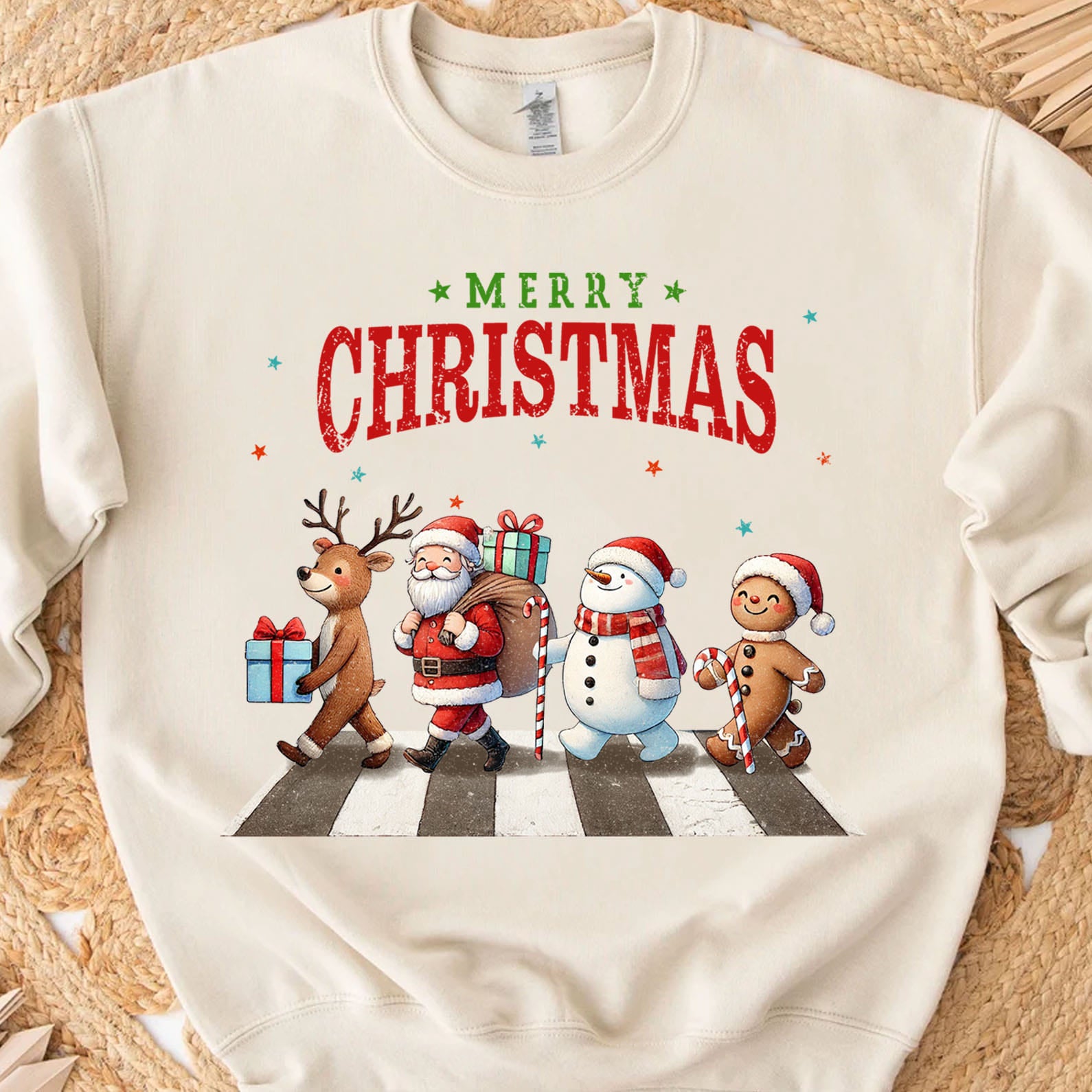 Merry Christmas Shirt, Cute Christmas Elements Sweater, Xmas Holiday Sweatshirt T1641