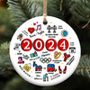 2024 Summary Year in Review Christmas Year to Remember Commemorative Ceramic Ornament T1643