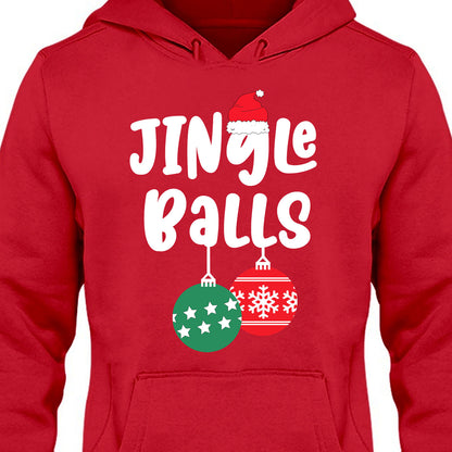 Jingle Balls Tinsel Tits Shirt, Couple Matching Christmas Shirt, Personalized Custom Couple Sweatshirt T1645