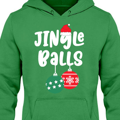 Jingle Balls Tinsel Tits Shirt, Couple Matching Christmas Shirt, Personalized Custom Couple Sweatshirt T1645