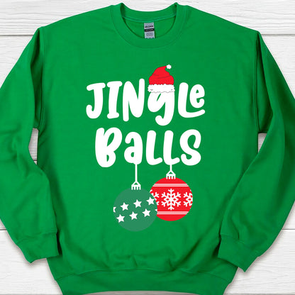 Jingle Balls Tinsel Tits Shirt, Couple Matching Christmas Shirt, Personalized Custom Couple Sweatshirt T1645