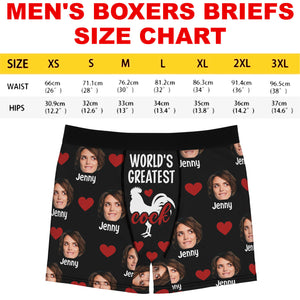 Custom Photo World's Greatest Cock | Live Preview Custom Face Photo Boxer Briefs | Funny Personalized Gift Ideas for Husband, Boyfriend, Valentines Day 681646