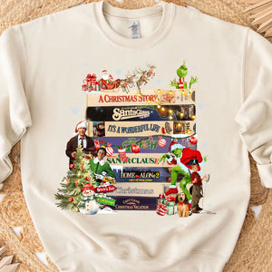 Christmas Movies Shirt, 90s Style Christmas Sweater, Green Christmas Sweatshirt T1652