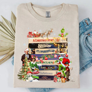 Christmas Movies Shirt, 90s Style Christmas Sweater, Green Christmas Sweatshirt T1652