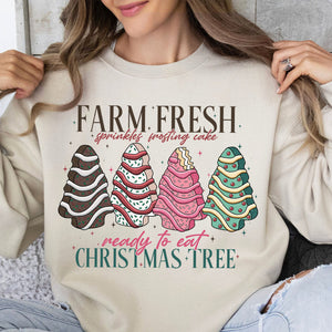 Farm Fresh Christmas Tree Shirt, Merry Christmas Sweater, Cute Xmas Holiday Sweatshirt T1655