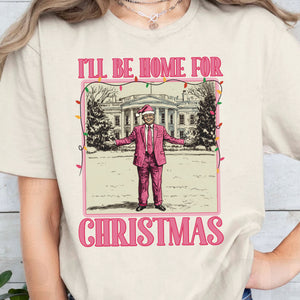 I'll Be Home for Xmas Sweatshirt, Funny Trump Christmas Sweatshirt, Trump Supporters 2024 Ugly Sweatshirt T1662 - GOP