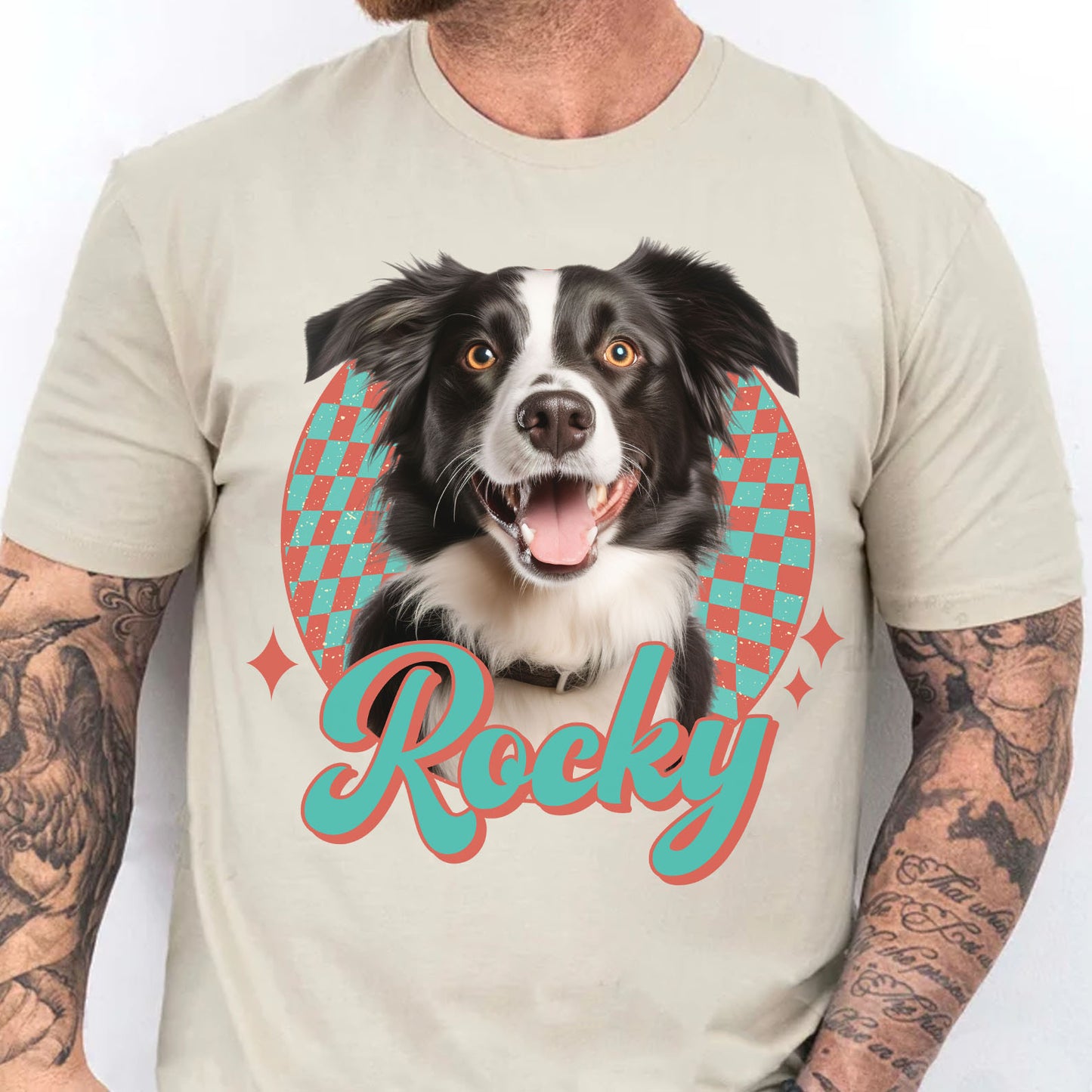 Custom Vintage Pet Shirt, Live Preview Dog Photo and Name Shirt, Personalized Photo Dog Cat Shirt T1670