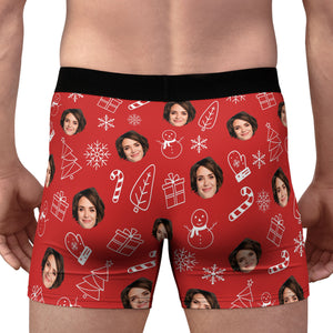 Custom Face Photo Jingle My Bells Christmas Boxer Briefs, Personalized Christmas Gift For Boyfriend, Husband, Anniversary C1677