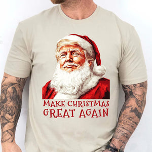 Make Christmas Great Again Sweatshirt, Funny Santa Claus Trump Sweatshirt, Trump Supporters 2024 Ugly Sweatshirt T1681 - GOP