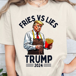 Trump Fries vs Lies Sweatshirt, Trump Presidential Trump McDonald Sweatshirt, Trump Supporters 2024 Ugly Sweatshirt T1683 - GOP