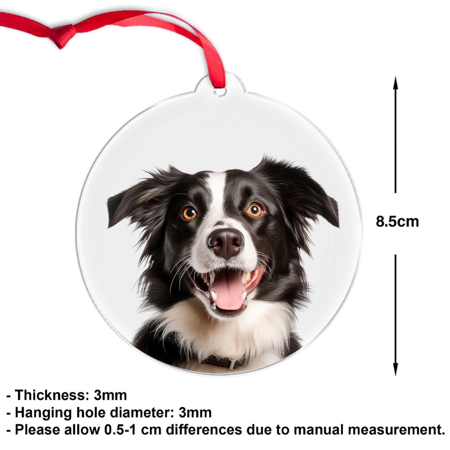 Personalized Pet Ornament, Custom Photo Dog Cat Ornament, Gifts for Pet Lovers, Pet Memorial Gift, Christmas Acrylic Ornament C1684