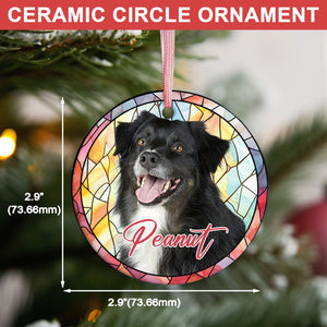 Custom Photo Life Is Simple With A Furry Friend, Personalized Pet Lovers Ceramic Ornament, Perfect for Car & Tree Decor T1685