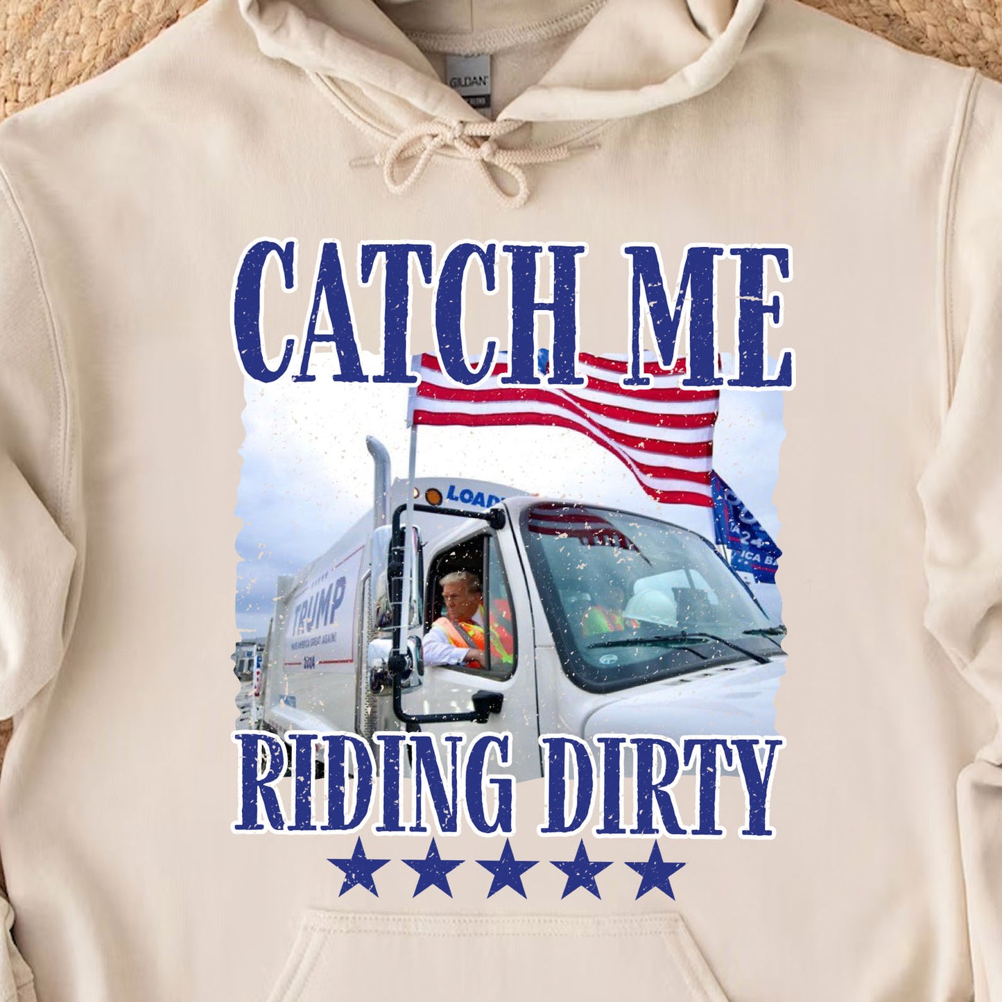 Trump Garbage Man in Trash Truck, Donald Republican Trump Catch Me Riding Dirty, Garbage for Trump 2024 Patriotic Shirt C1693 - GOP