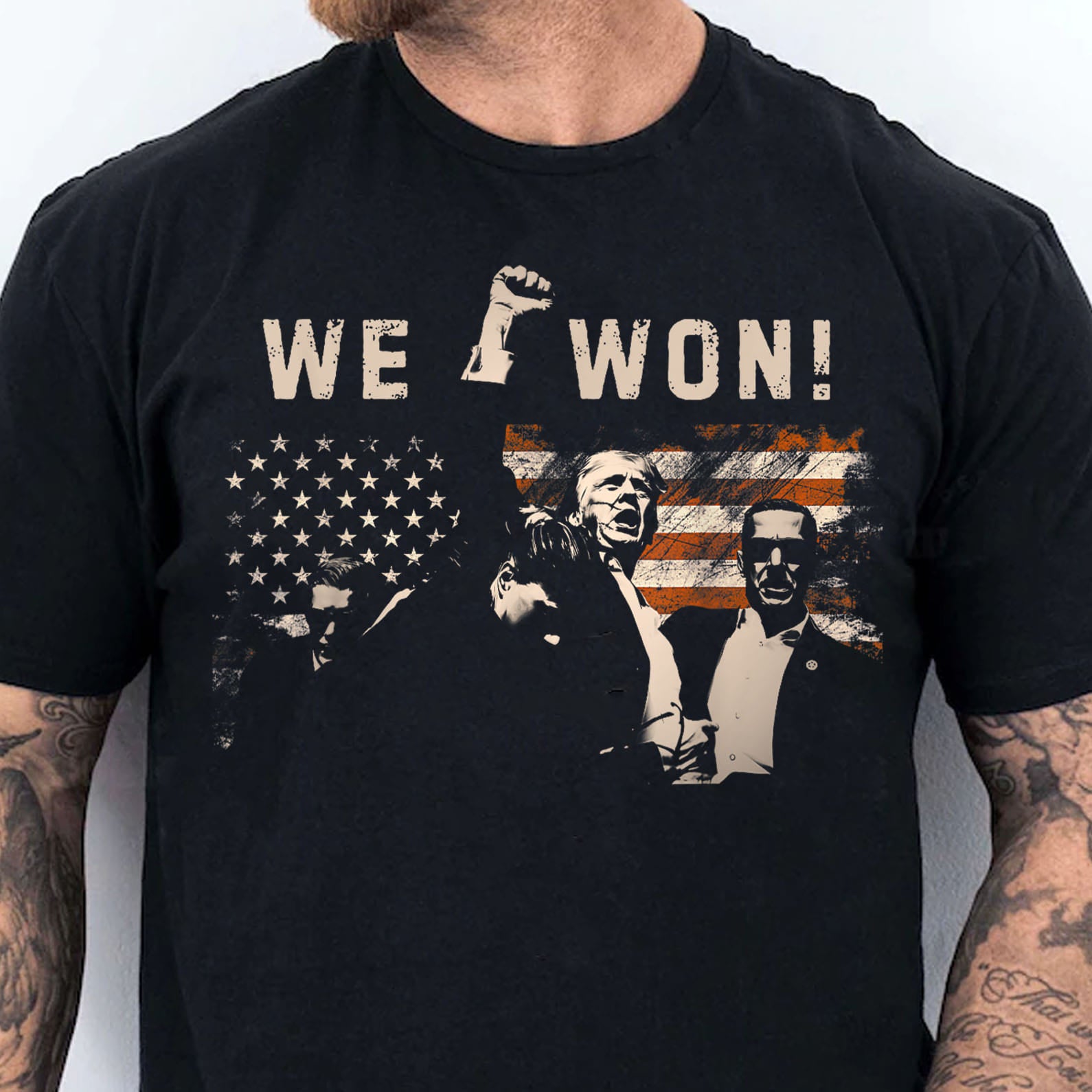 Trump We Won, Wins Inauguration 47 Shirt, US President 2025 Election Shirt Dark T1699 - GOP