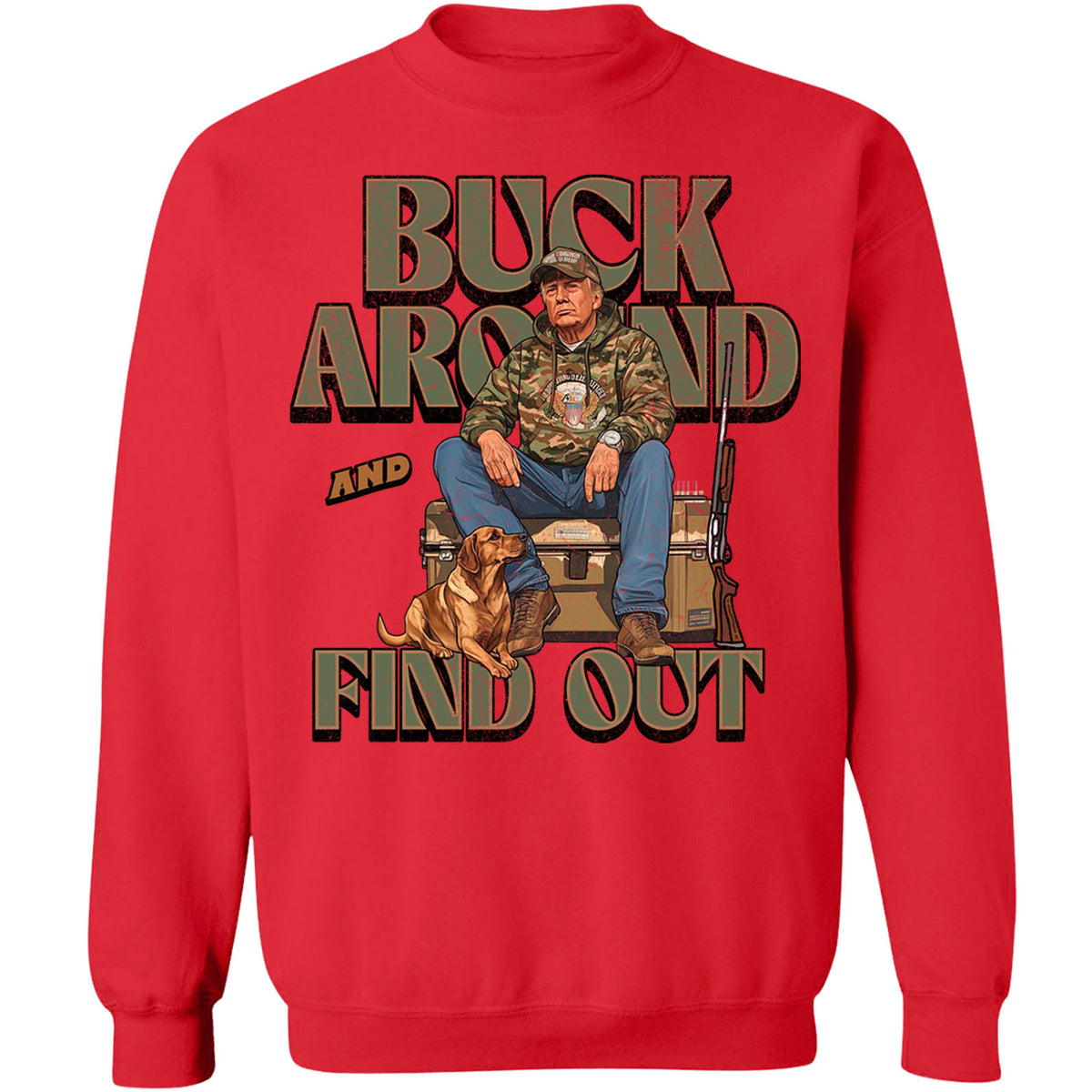 Trump Camo Hunting Shirt, Buck Around and Find Out Republican Outdoorsy Fishing Shirt Dark 681704 - GOP