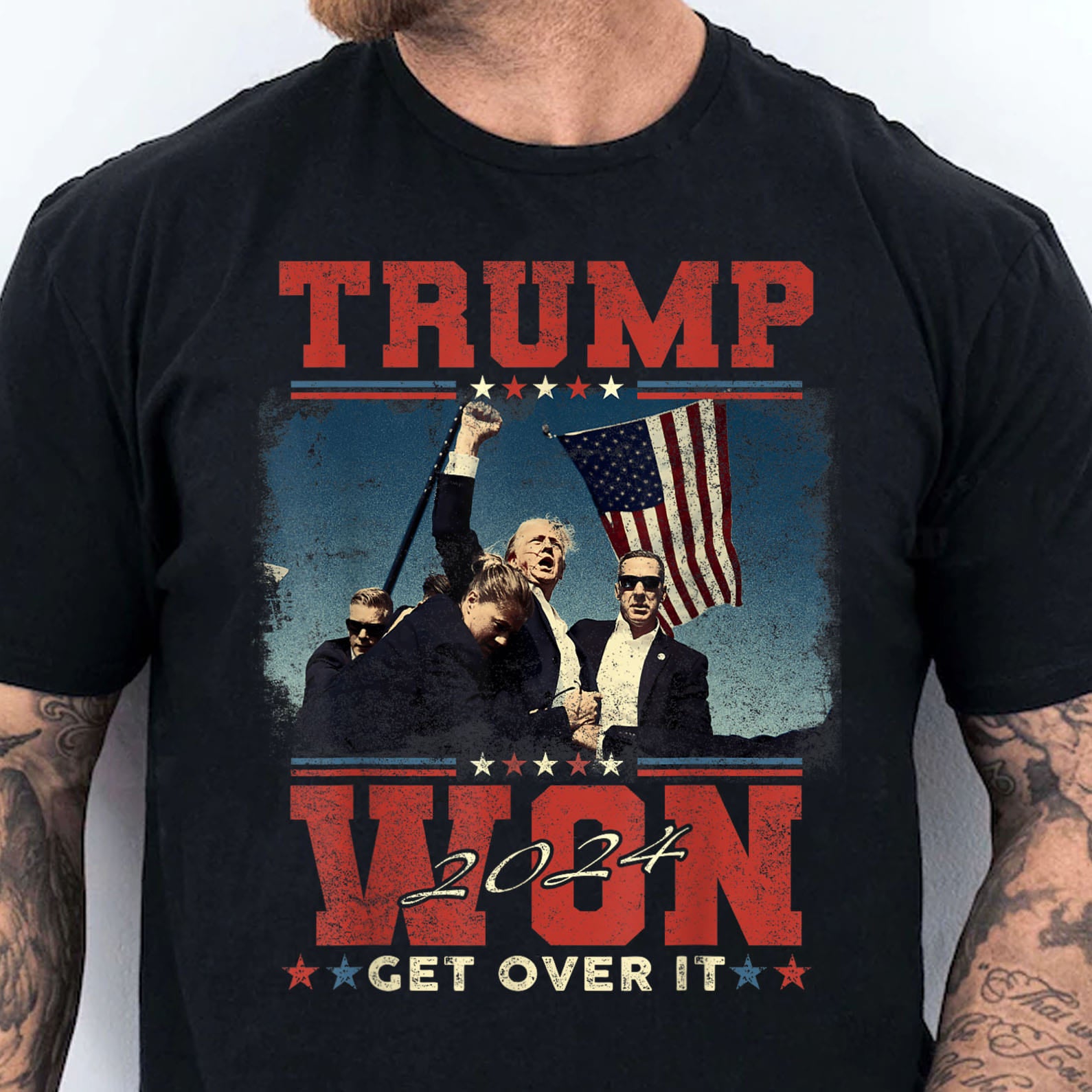 Trump Won Get Over It, Trump Victory Shirt, Celebrate the Win Election 47th Shirt Dark T1706 - GOP