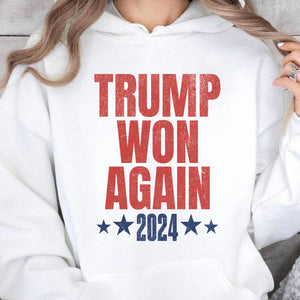 Trump Won Again Shirt, Trump US President 47th, Trump Victory Shirt Bright T1707 - GOP