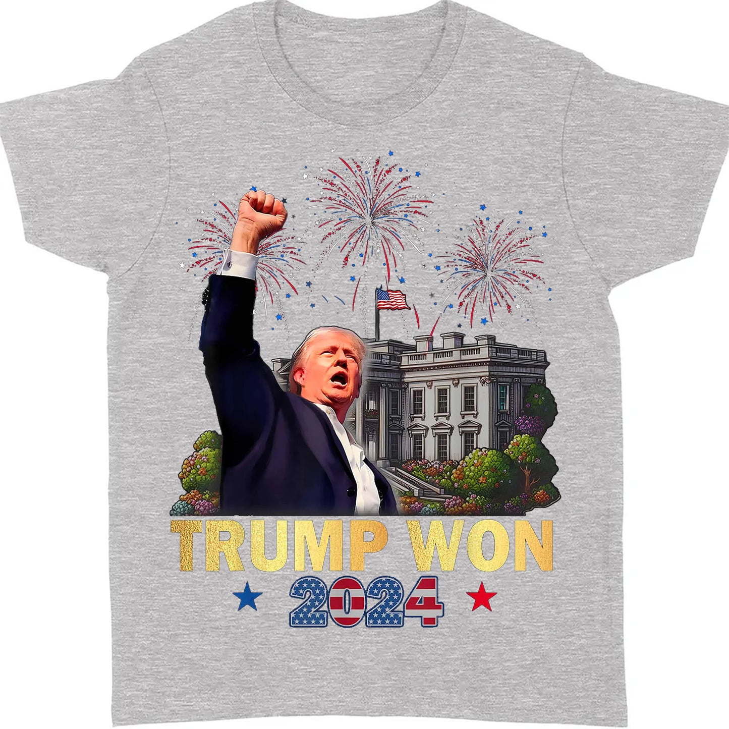 Trump Won, Trump Victory Shirt, Donald Trump US President 47th Shirt Dark T1708 - GOP