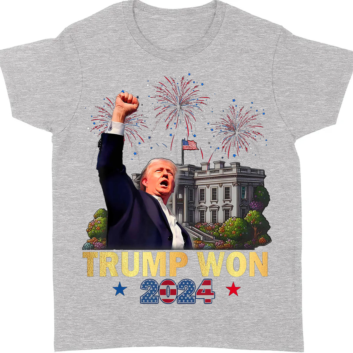 Trump Won, Trump Victory Shirt, Donald Trump US President 47th Shirt Dark T1708 - GOP