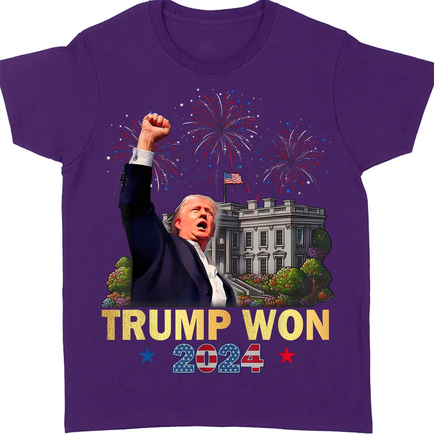 Trump Won, Trump Victory Shirt, Donald Trump US President 47th Shirt Dark T1708 - GOP