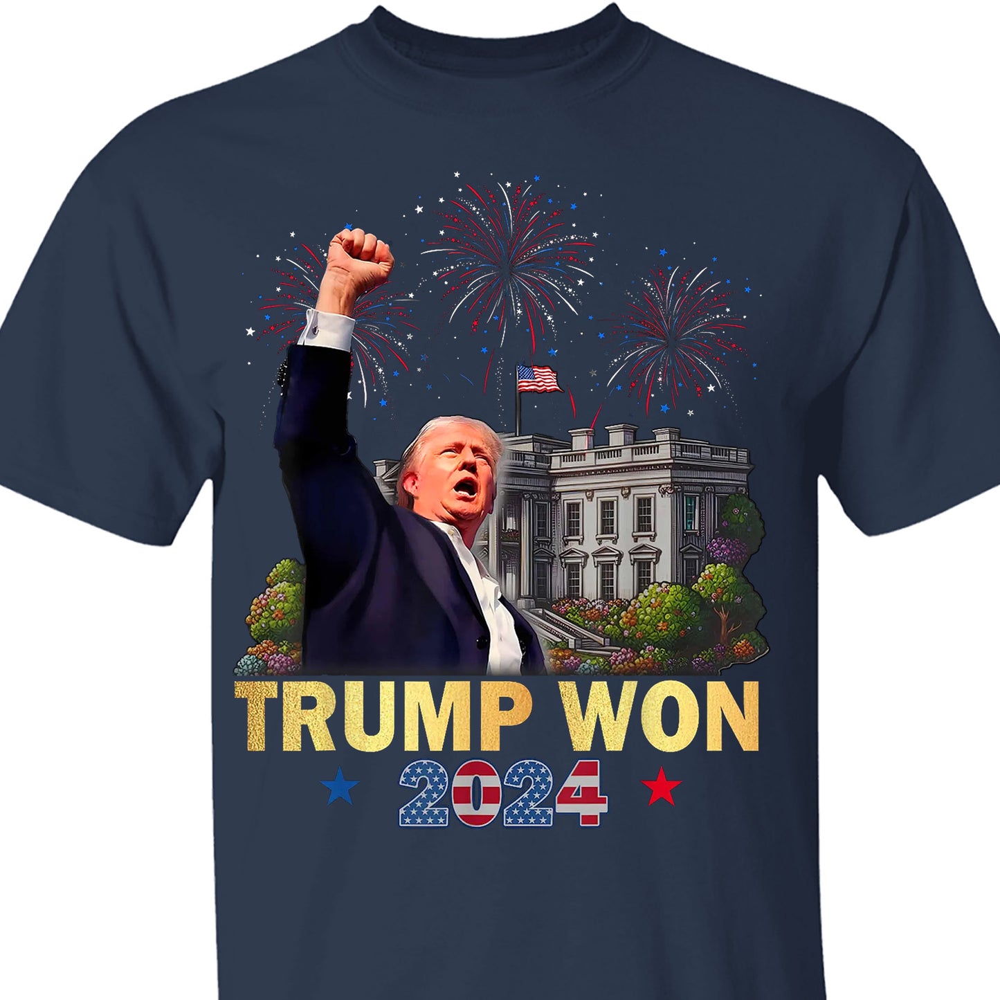 Trump Won, Trump Victory Shirt, Donald Trump US President 47th Shirt Dark T1708 - GOP