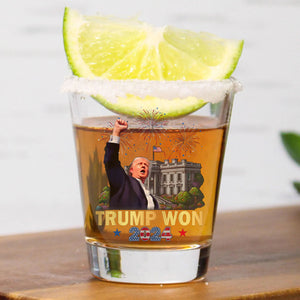 Trump Won 2024 | Trump Victory Election Shot Glass | Trump 47th President Print Shot Glasses T1708 - GOP