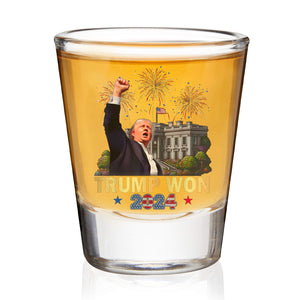 Trump Won 2024 | Trump Victory Election Shot Glass | Trump 47th President Print Shot Glasses T1708 - GOP