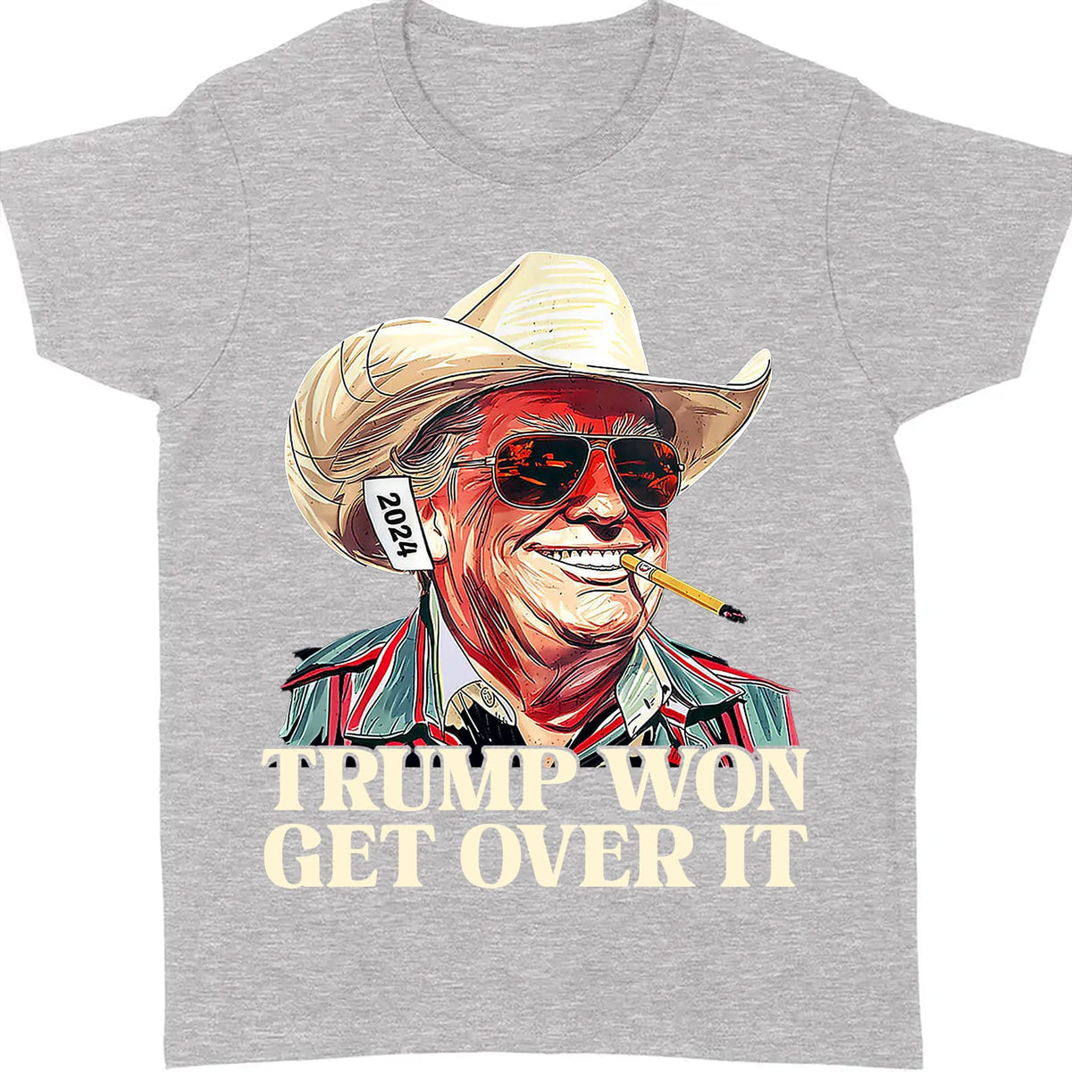 Trump Won Get Over It Shirt, Trump 2024 Shirt, Trump 47th President Shirt Dark T1709 - GOP