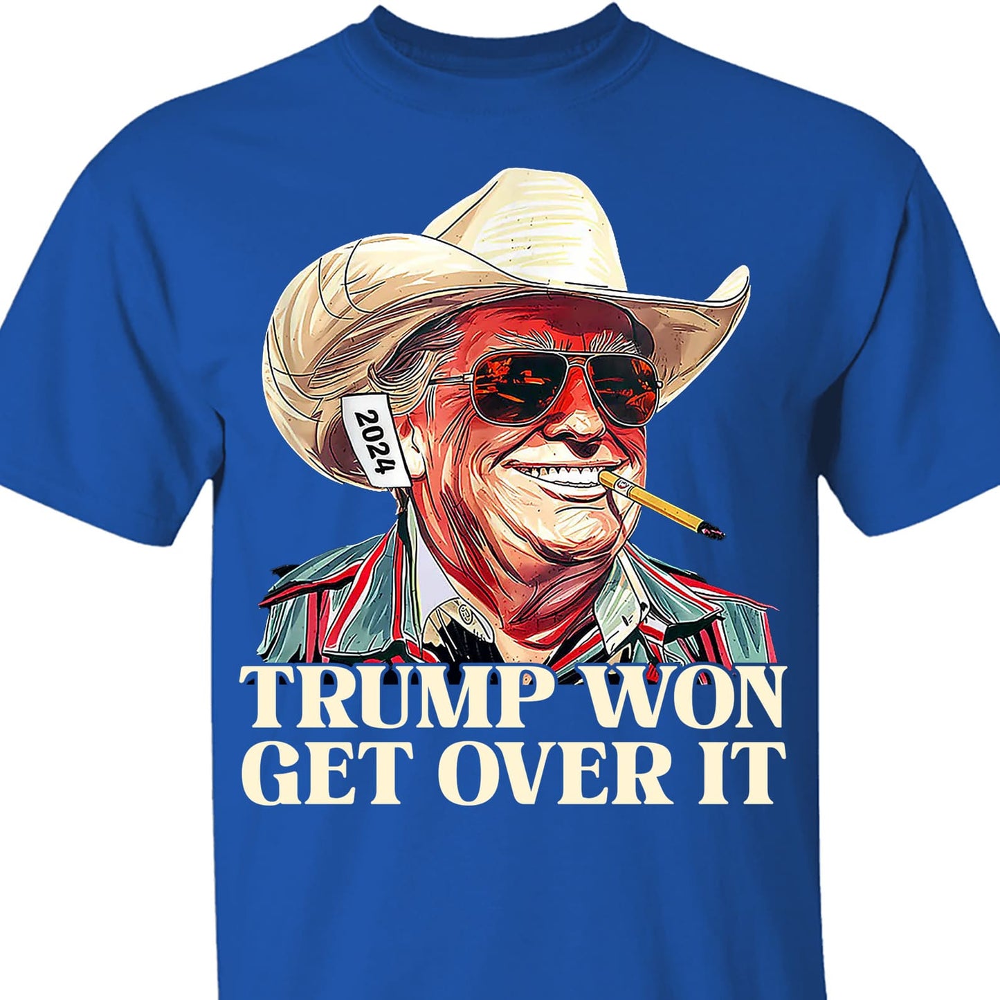 Trump Won Get Over It Shirt, Trump 2024 Shirt, Trump 47th President Shirt Dark T1709 - GOP