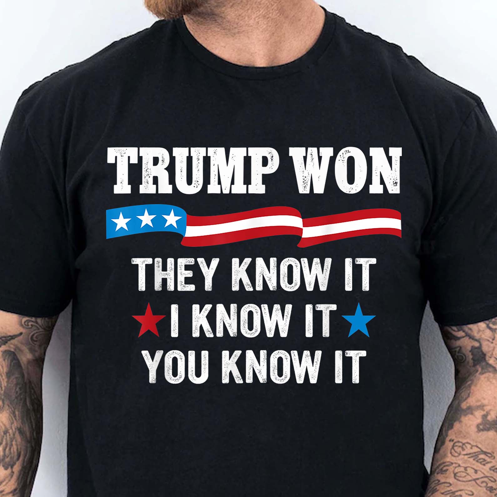 They Know It I Know It You Know It , Trump Won, Trump Wining Election Shirt, Trump 47th President Shirt Dark T1711 - GOP