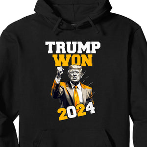 Trump Won 2024, Trump Winning Election Shirt, Trump 47th President Shirt Dark T1714 - GOP