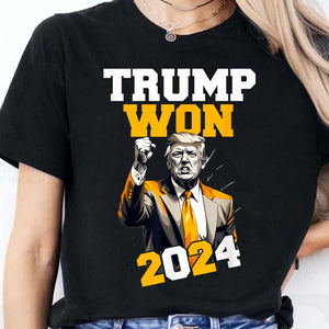 Trump Won 2024, Trump Winning Election Shirt, Trump 47th President Shirt Dark T1714 - GOP