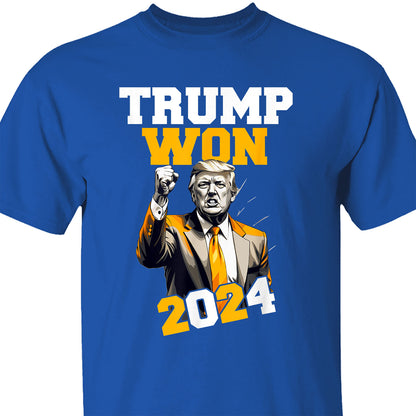 Trump Won 2024, Trump Winning Election Shirt, Trump 47th President Shirt Dark T1714 - GOP