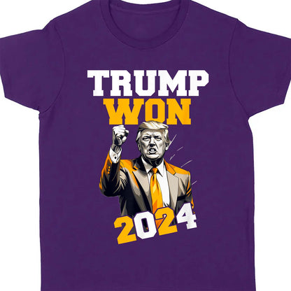 Trump Won 2024, Trump Winning Election Shirt, Trump 47th President Shirt Dark T1714 - GOP