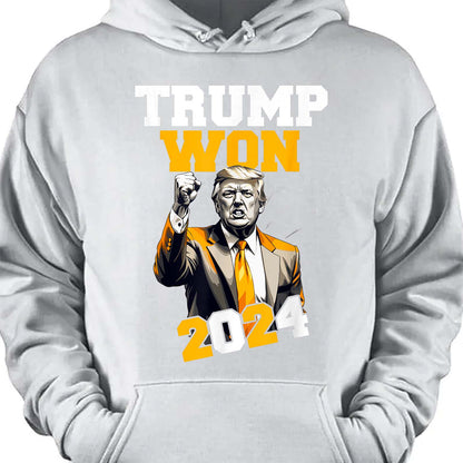 Trump Won 2024, Trump Winning Election Shirt, Trump 47th President Shirt Dark T1714 - GOP